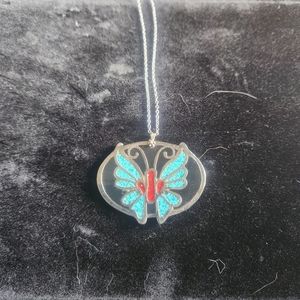 Turqouise Butterfly Necklace